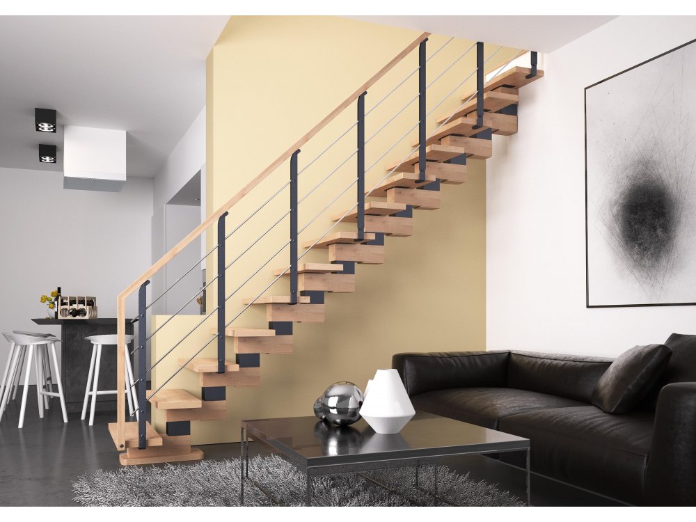 MILO to klasyczny model schodów na konstrukcji drewnianej. Ponadczasowość drewna,prosta konstrukcja,...